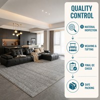 Fabrikverkauf: Luxuriöser dunkelgrauer Wohnzimmerteppich – Top-Qualität zum Bestpreis für Ihre Heimdekoration