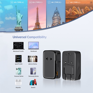 45W International Travel <b>Adapter</b> 2 <b>USB</b>-C 1 <b>USB</b> Ultra-Thin Universal <b>Plug</b> for Laptop - Product Image 5