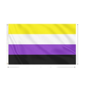 ธง Non-Binary OEM Enby ขนาด 3x5 ฟุต พิมพ์ดิจิทัลบนผ้าโพลีเอสเตอร์ ผลิตตามสั่ง ขายส่งจำนวนมาก สำหรับงานวันชาติและกิจกรรมต่างๆ - Product Image 2