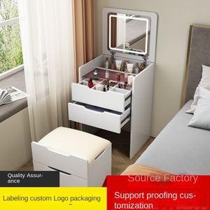 Modern Simple Bedroom Dressing Table Lighted Makeup Vanity Flip-Cover Small Apartment Storage Cabinet Multi-Functional <strong>Bedside</strong> - Product Image 3