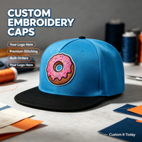 Cappelli Snapback di Alta Qualità Personalizzati per Uomo, 5 Pannelli, Sportivi, Profilo Medio, in Cotone, Regolabili, Non Strutturati