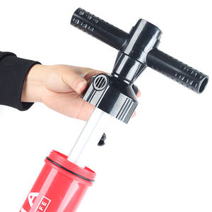 Pompe à main haute pression <span class=keywords><strong>AQUA</strong></span> <span class=keywords><strong>MARINA</strong></span> 20 psi pour gonflage/dégonflage, double action, avec tuyau PVC détachable et pédale, capacité 2,2+2,2L - Product Image 3