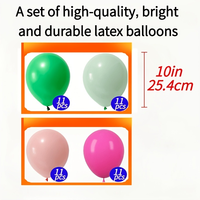 Kit de 44 ballons en latex rose pastel et vert de 10 pouces pour guirlande et arche, idéal pour anniversaire, baby shower, mariage, Saint-Valentin, Halloween