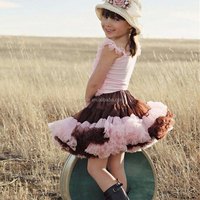 Robes personnalisées ODM pour filles, jupes tutu pour bébés filles, robes de ballet moelleuses pour enfants, jupes de danse de fête pour enfants avec grands nœuds