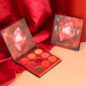 Docolor 10 pz Set di pennelli Per il trucco degli occhi con stampa teschio ombretto e Palette di ombretti rossi con 9 colori con gemma ombra 5 pz Per Set - Product Image 4