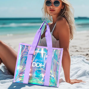 Bolso de viaje holográfico de Pvc con logotipo personalizado, bolso de diseñador de gran capacidad, bolso de mano para mujer - Product Image 5