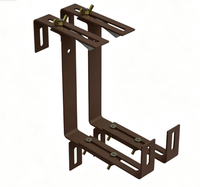 Support de balcon allemand pour jardinière, support de pot de fleurs, crochets réglables pour suspendre des pots de plantes sur rail de balcon