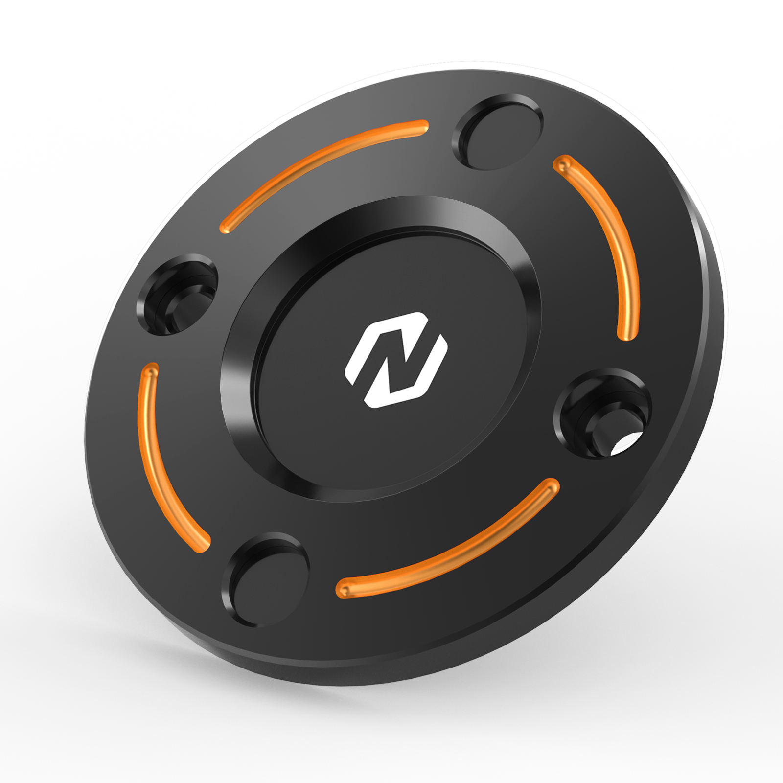 Noir avec bordure orange