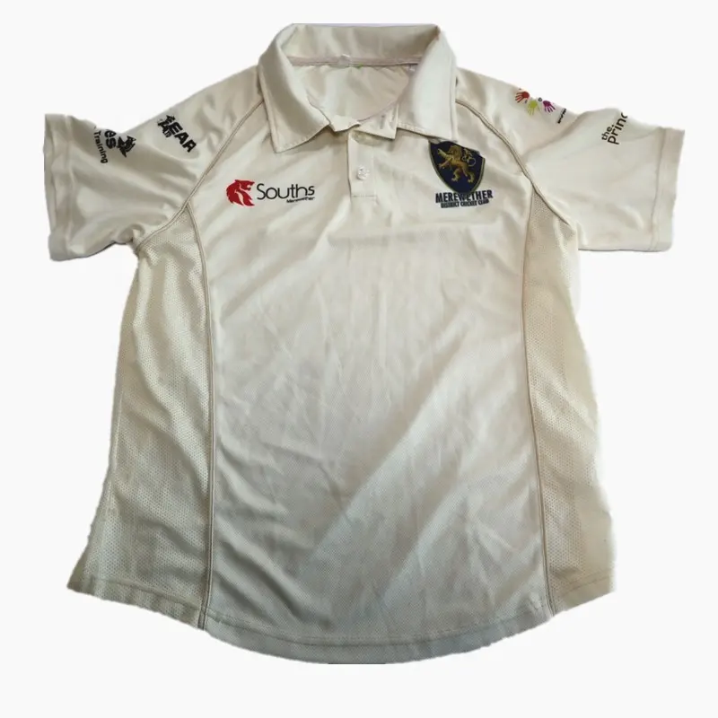 Sport Trikot atmungsaktives Polyester schnell trocknendes Cricket-Shirt mit benutzer definierten Nummern