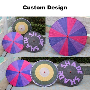 Ombrello Parasole in Legno per Decorazioni Matrimoniali con Telaio in Fibra di Vetro e Stampa Personalizzata per Ospiti, <span class=keywords><strong>Sposi</strong></span> e Sposa - Product Image 6