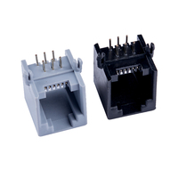 Conector RJ11 al por Mayor, Conector Hembra de 6 Pines para Montaje en PCB, Enchufe Modular para Interfaz de Red Telefónica, Conector PCB-6P6C