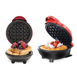 Mini Round <b>Waffle</b> Maker 110V 220V Non-Stick Cooking Surface Breakfast <b>Machine</b> Single Slot Electric Heating - Product Image 2