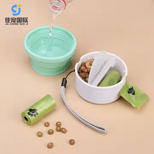 Tazón Portátil 3 en 1 para Perros, Silicona de Grado Alimenticio, Plegable, para Viajes al Aire Libre, Comedero/Bebedero para Mascotas, Tamaño Pequeño, Material de Silicona - Product Image 1