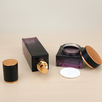 Fabricant Carré 100ml 50g 40ml 30g Bouteille à pompe à sérum Ensemble de bouteilles en verre rectangulaires Bouteilles en verre pour les soins de la peau pour cosmétiques