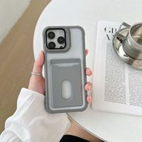 Coque de protection transparente tout-en-un avec porte-cartes et protection d'objectif pour iPhone 18, 17, 16 Pro Max, 17 Air