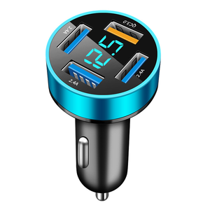<span class=keywords><strong>Cargador</strong></span> de coche USB de 66W con 4-5 puertos Pantalla digital LED de carga rápida QC3.0 Pd 20W Tipo C <span class=keywords><strong>Cargador</strong></span> de teléfono móvil - Product Image 4