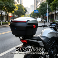 Boîte à bagages arrière universelle professionnelle imperméable de grande capacité pour moto, coffre de rangement pour équipement de voyage et de conduite