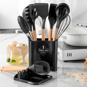 Cao cấp 12-Piece Non-Slip Silicone các mặt hàng nhà bếp đồ dùng Set với lưu trữ chủ cho nấu ăn nướng - Product Image 2