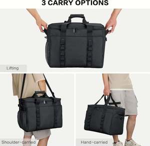 Waterproof Cooler Bags Soft Sided with Zipper Closure Collapsible Large Travel Coolers Leakproof Insulated Geometric Pattern - Product Image 3
