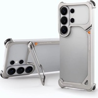 Casing Ponsel Mewah Berbentuk 9 dari Aluminium Tanpa Bingkai untuk Samsung S26 Ultra Dengan Braket Lensa Tersembunyi, Pelindung Anti Benturan Empat Sudut