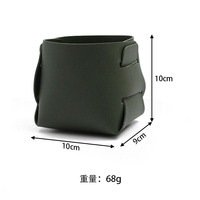 Mini panier de rangement pliable, organisateur de bureau simple, cubes de rangement en cuir pour la décoration de la maison, du bureau et de l'école