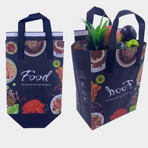Reusable Customized Non-woven Insulated Lunch Cooler Take-out Tote <b>Bags</b> With logo for Food Drink Takeaway Delivery Thermal <b>Bag</b> - Product Image 1