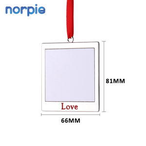 6 pièces de décorations de noël, LOVE, ornements en métal par Sublimation, vente d'usine - Product Image 2