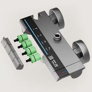 Ensemble de <span class=keywords><strong>douche</strong></span> à quatre fonctions avec affichage numérique, bouton de piano, prix bas, robinet en céramique à trois poignées - Product Image 5