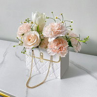 Vente chaude Saint Valentin Nouvelle fleur sac à main marque à la mode petit sac rose décoratif floral cadeau sac bouquet sac