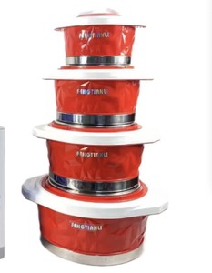Conteneur de stockage alimentaire extra large 2L 4L 6L 8L en acier inoxydable avec couvercle à verrouillage intérieur, ensemble de service pour fondue <span class=keywords><strong>diamant</strong></span>ée - Product Image 1