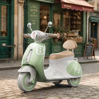 Moto électrique rétro pour enfants, assemblage à 99 % sans outils, scooter pour tout-petits, style vintage, moto à batterie pour enfants