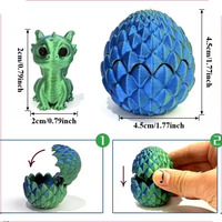 Ensemble d'œufs de dragon en cristal imprimés en 3D, thème animal, couleur dégradée, jouet à l'échelle 1/12, ornement de bureau, cadeau pour enfants