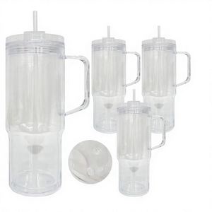 Pre-Drilled 40Oz Double Walled Acrylic Bpa Free Reusable <b>Snow</b> <b>Globe</b> Plastic Tumbler With Hole and Plug - Product Image 1