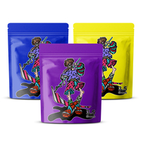 Sachet refermable en Mylar de qualité alimentaire avec logo personnalisé, 1 oz, 28 g, 7 g, 3,5 g, pochette en plastique réutilisable pour chewing-gum, bonbons et snacks