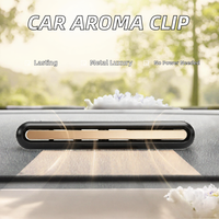 Diffuseur d'huiles essentielles de luxe pour voiture, clip désodorisant en alliage, parfum longue durée sans électricité