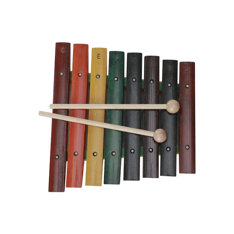 2020年ベストセラー天然木カラフル8キー木琴木製楽器ベビー木琴セット