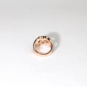 Bague Crâne Gothique en Or Rose avec Diamant de Laboratoire, Style Art Déco, Bague Statement Unique, Bijou Punk Crâne Pavé pour Hommes et Femmes - Product Image 4