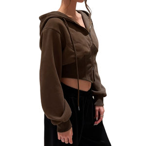 Chaqueta de Punto Vintage para Mujer, Talla Grande, Suave, Cómoda, Transpirable, Cortavientos, para Correr al Aire Libre, con Capucha, Holgada y Larga - Product Image 3