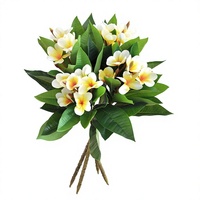 Fleurs artificielles en soie de frangipanier, aspect réaliste, pour l'aménagement paysager intérieur et extérieur, fausse verdure, décoration d'arbres et de plantes