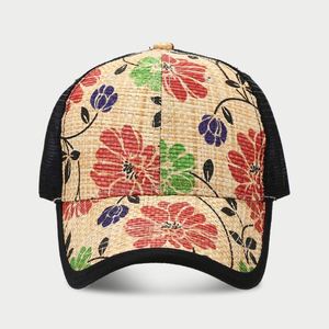 Nouveauté été 2024 : Chapeau de soleil en paille imprimé floral et casquette de baseball en maille pour hommes et femmes, style sportif et urbain - Product Image 3