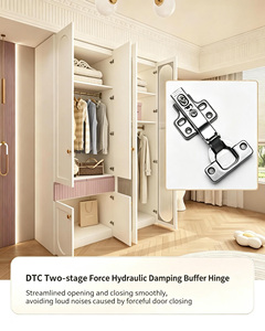 Armoire de chambre d'enfant rose pastel moderne, avec vitrine en verre côtelé, système de dressing encastré de luxe sur mesure - Product Image 5
