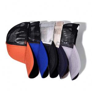 Gorra de camionero de malla de 6 paneles unisex gorra de deporte callejero de moda al por mayor gorra de ala curvada personalizada OEM color sólido gorras Snapback común - Product Image 4