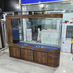 공장 맞춤형 대형 투명 큐브 유리 어항, 전면 유리 패널 어항, 하단 캐비닛 포함 - Product Image 5