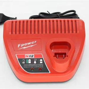 استبدال ميلووكي M12 10.8V/12V 3A بطارية ليثيوم أيون شاحن 48-59-2401 بطارية مثقاب بدون سلك شاحن بطارية مثقاب بدون سلك