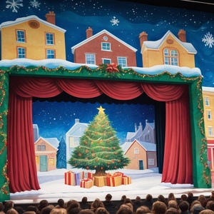 Telón de Fondo de Tela de Poliéster <span class=keywords><strong>El</strong></span>ástica Impermeable con Impresión Personalizada para Escenario de <span class=keywords><strong>Teatro</strong></span>, Tamaño y Forma Personalizados - Product Image 2