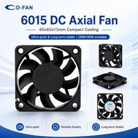 Ultra-leiser Geräuscharmer 5V 12V 60mm 6015 Bürstenloser DC Axiallüfter 60x60x15mm mit Gleitlager Kühllösung