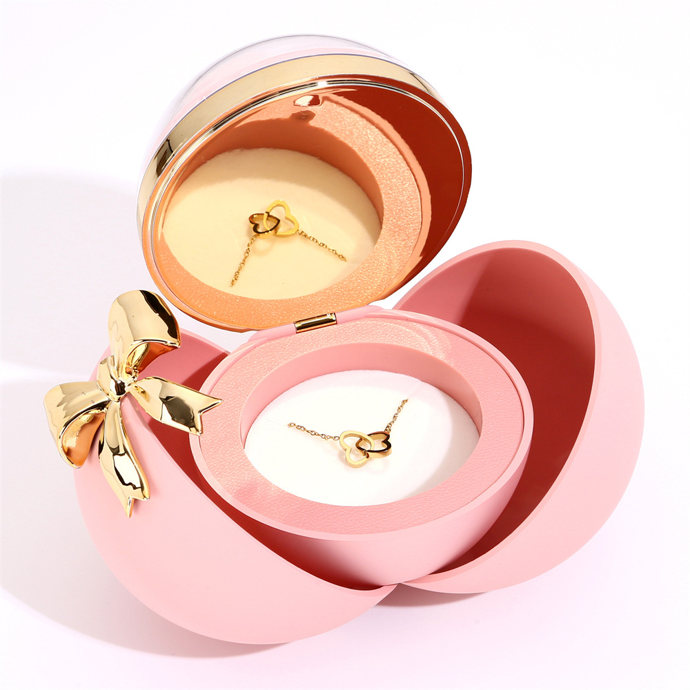 LOVELY BOX❤︎ Trendy Geometric Double Love Necklace Jewelry Box For Gifts