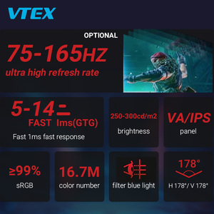 공장 23.8 "모니터 27 인치 사무실 게이머 모니터 데스크탑 LCD 모니터 Ips Led 데스크탑 PC 화면 컴퓨터 컴퓨터 - Product Image 2