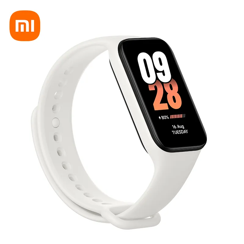 Versi Global Xiaomi Smart Band 8 Active 1.47 ", layar LCD 5ATM tahan air Monitor denyut jantung 50 + mode olahraga Mi Band 8 aktif