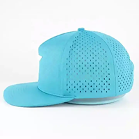 Casquettes de golf snapback 5 panneaux personnalisées pour hommes, imperméables, flottantes, avec trous découpés au laser